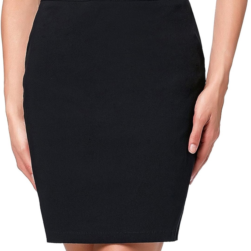 Women's Knee Length Stretch Pencil Skirt High Waist Fitted Casual Business Skirt
